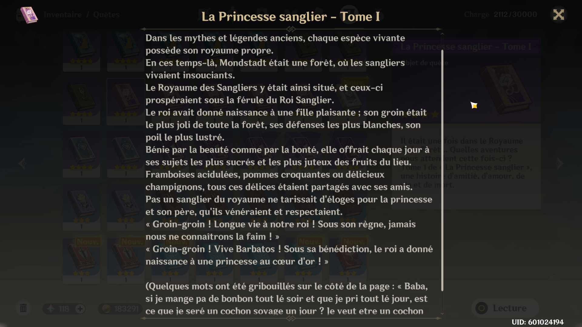 Tome 1 - La princesse sanglier (partie 1)