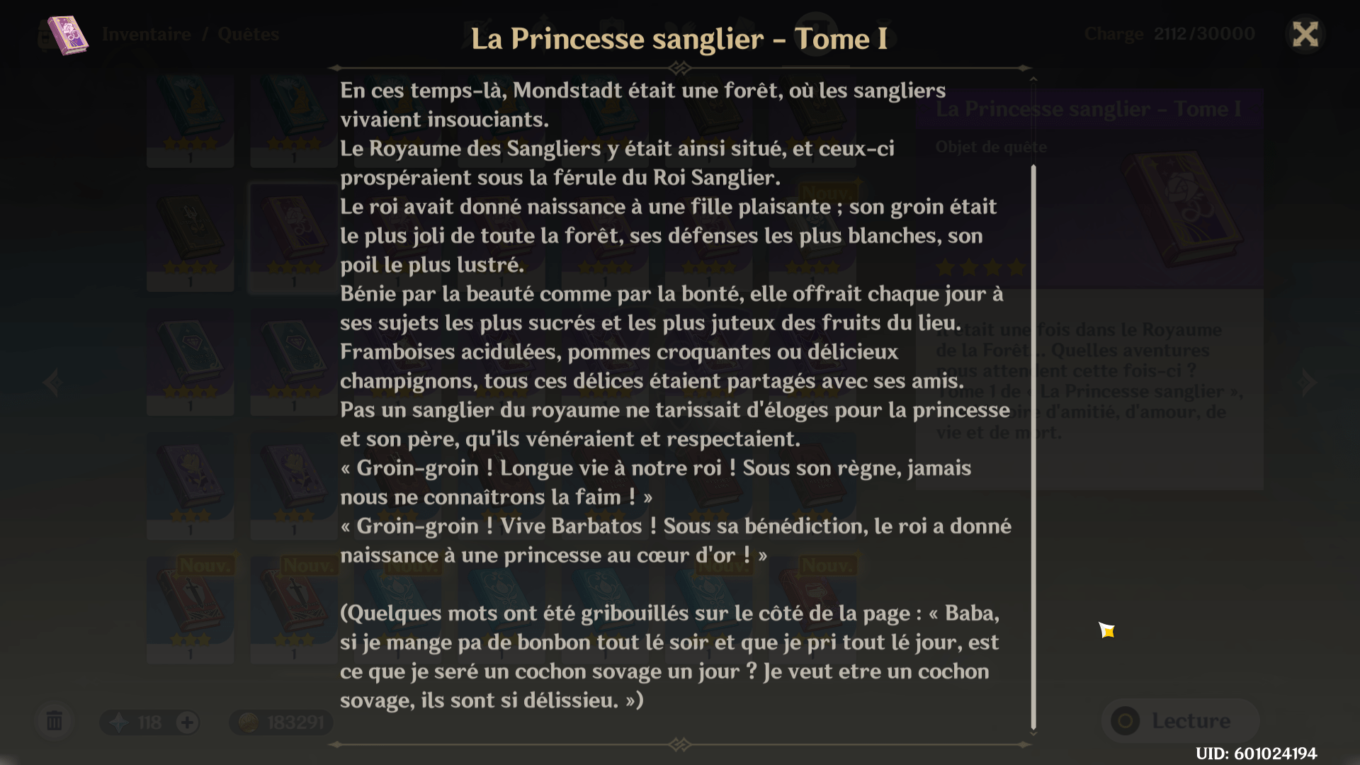 Tome 1 - La princesse sanglier (partie 2)
